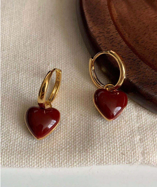 Audrey Heart Earrings | LoveInBow